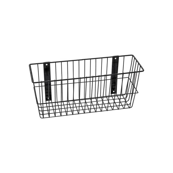 Horizon Mfg Rack'em Mount Anywhere Wire Basket 18"W x 6"D x 8"H Black 9088-B - main